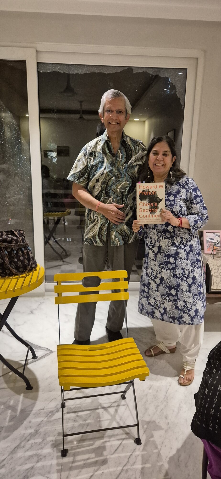 With my friend Malti Bhandari at Gautam Vohra's Book Club