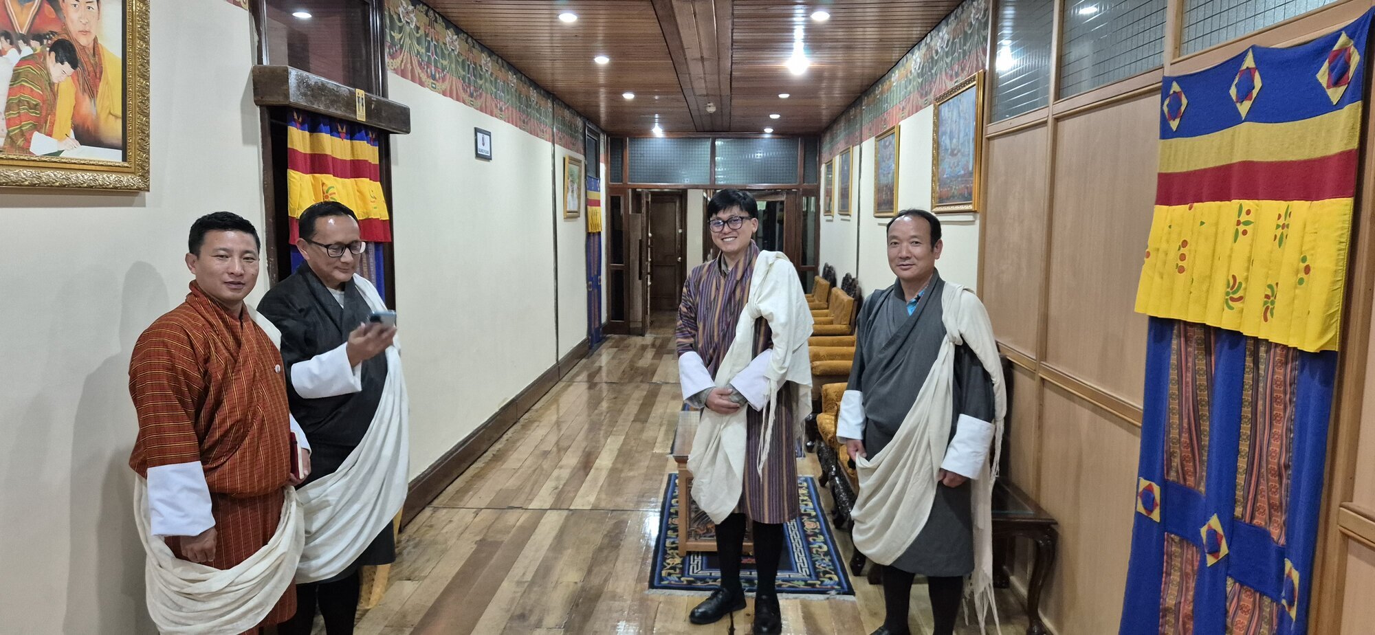 With Senior Officials at Bhutan PM's Office