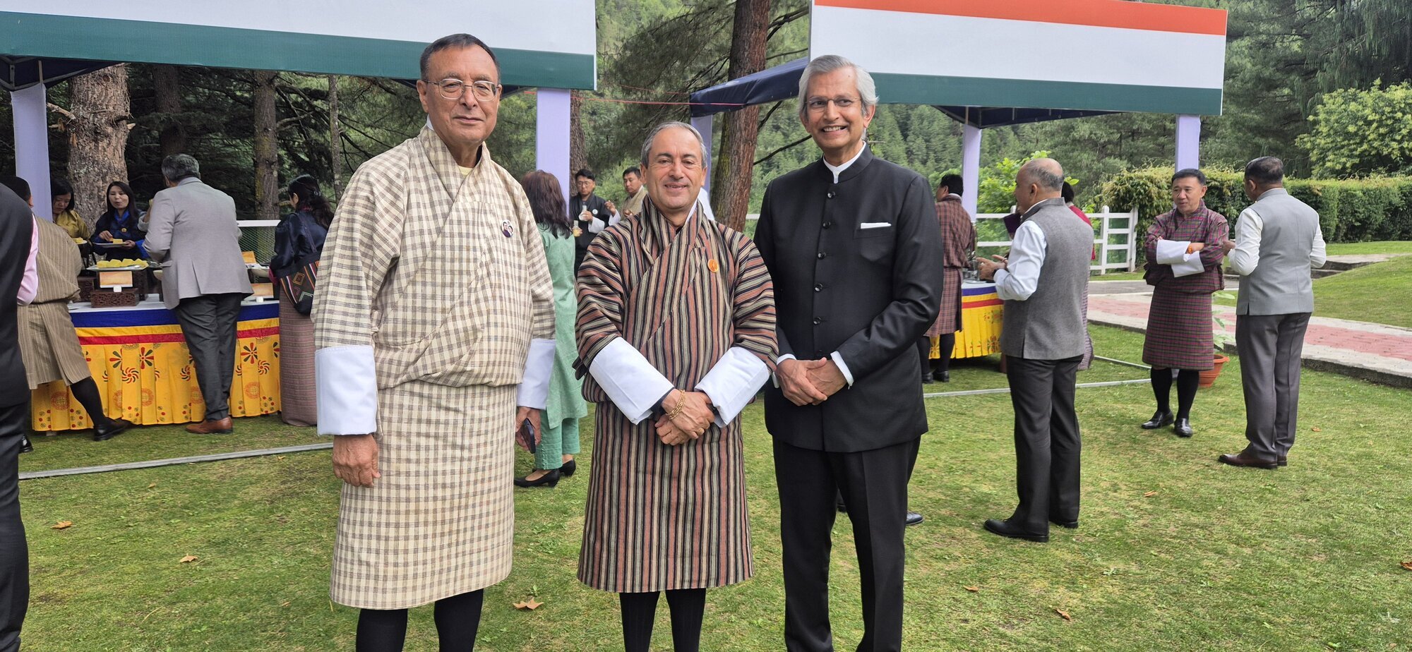 With the former ministers and distinguished guest at Indian Embassy in Bhutan