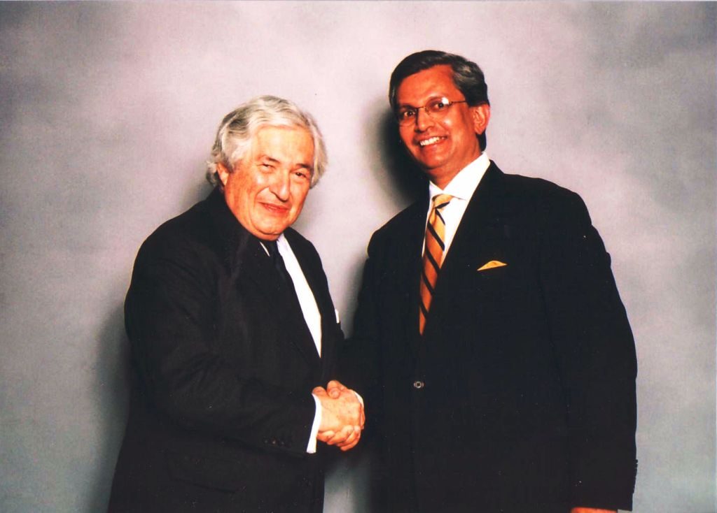 Prof. Prajapati Trivedi with the President of the World Bank, Sir James Wolfensohn