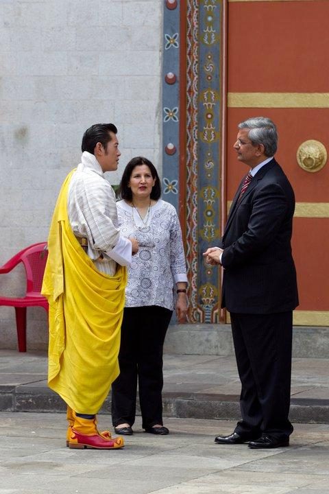 Dr. Prajapati Trivedi and Mrs. Supreeti Trivedi with His Royal Majesty the King of Bhutan