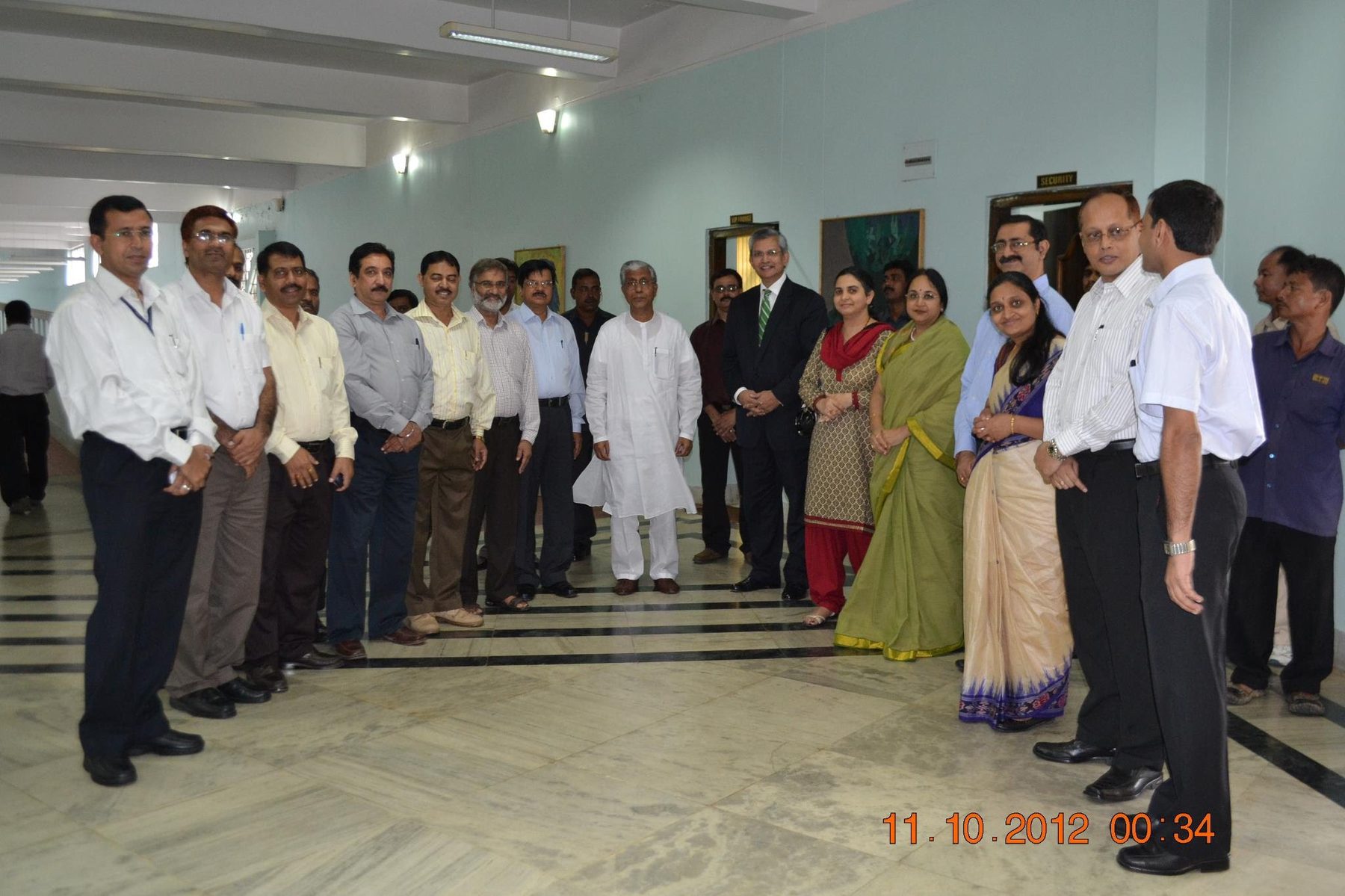 Prof. Prajapati Trivedi with the Chief Minister of Tripura, Mr. Manik Sarkar