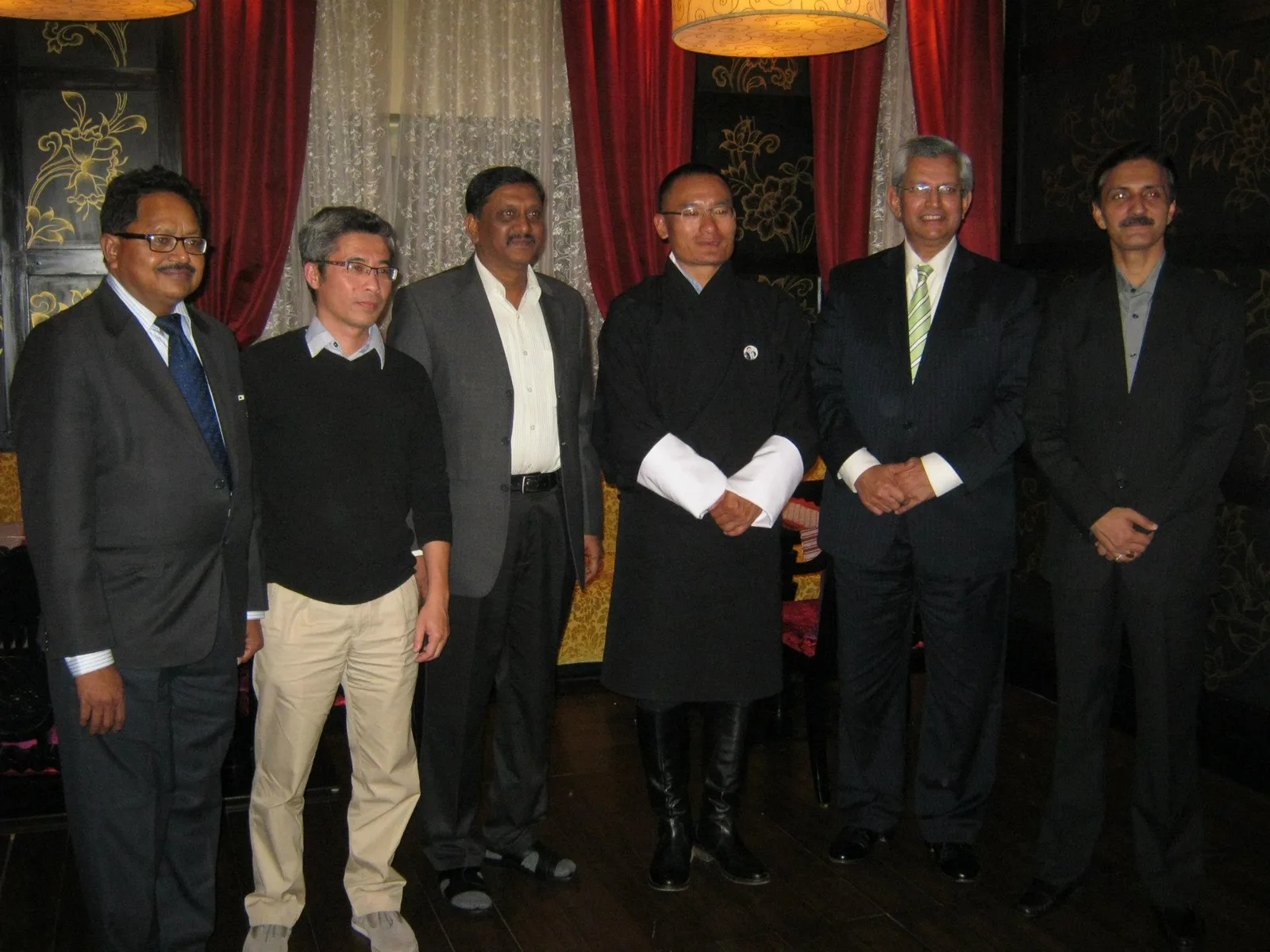 With the Prime Minister of Bhutan inside Taj Hotel, Thimphu