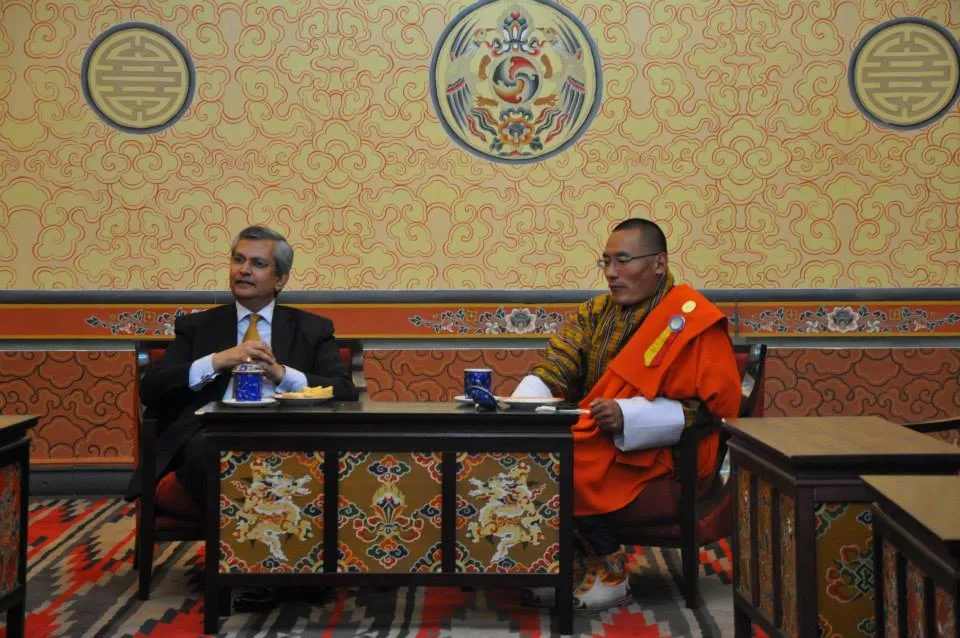 In conversation with the Prime Minister of Bhutan ahead of the Cabinet session