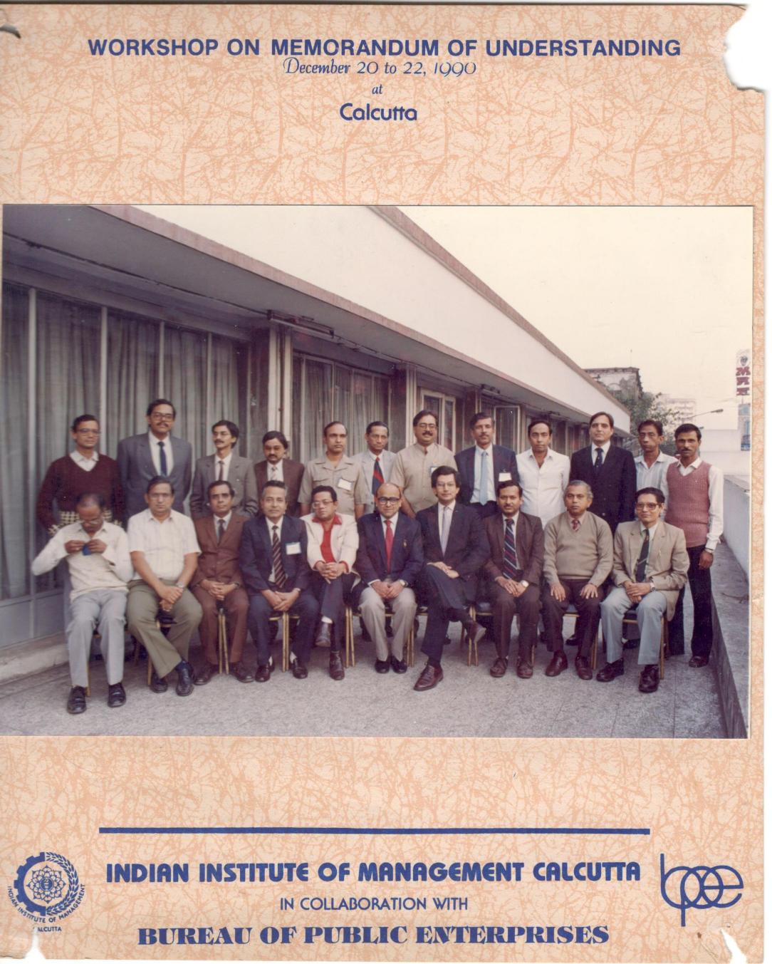 Workshop on Memorandum of Understanding, Calcutta, 1990