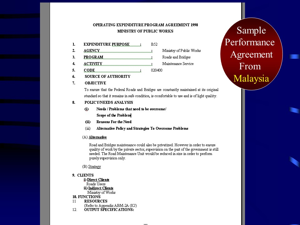 Operating Expenditure Program Agreement example