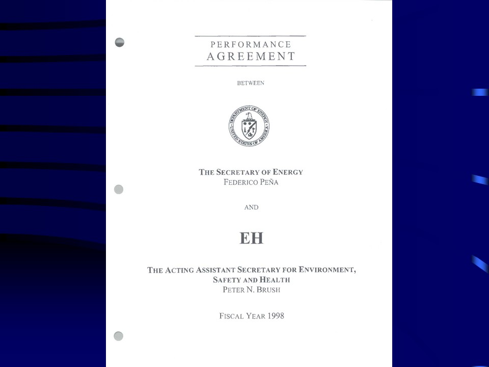Performance Agreement Department of Energy