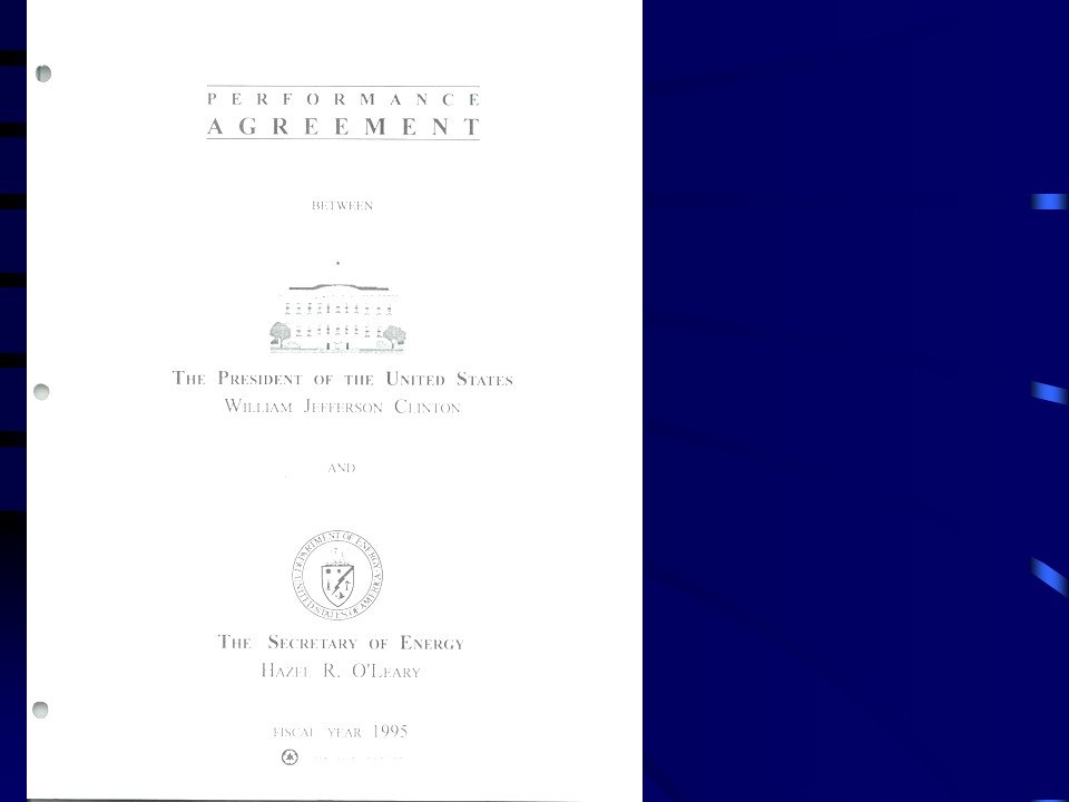 Performance Agreement President of United States