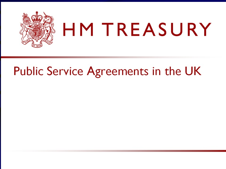 HM Treasury Public Service Agreements